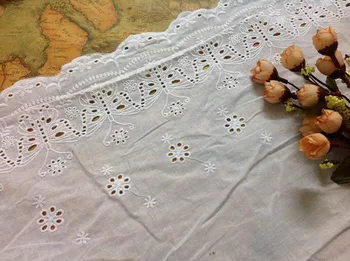 Medvilnės audinio iškirpti kilpa, siuvinėjimas nėrinių krašto 28cm drabužių priedų hometextile lentelė užuolaidų apdailos suknelė juostelės vintage 
