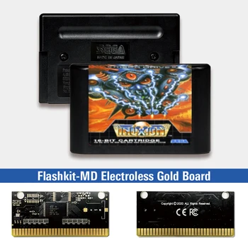 Tatsujin - EUR Etiketės Flashkit MD Electroless Aukso PCB Kortele Sega Genesis Megadrive Vaizdo Žaidimų Konsolės