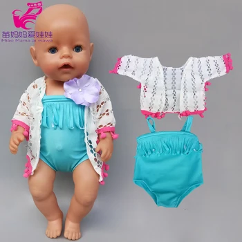 18 colių mergina lėlės vasaros maudymosi kostiumėlį nustatyti 43cm, gimusių kūdikių lėlės naršyti drabužiai, lėlės priedai