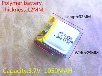 Li-po 3,7 V,1050mAH,122932 PLIB ( polimeras ličio jonų baterija ) Li-ion baterija tablet pc,GPS,mp3,mp4,mobilųjį telefoną,garsiakalbis
