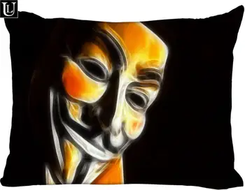 Top Pardavimas V for Vendetta Užvalkalas Užsakymą Užtrauktuku Stačiakampis Pagalvės Dangtelis Atvejais Dydis 50x75cm (Dviejų pusių) 1pcs užsakymą