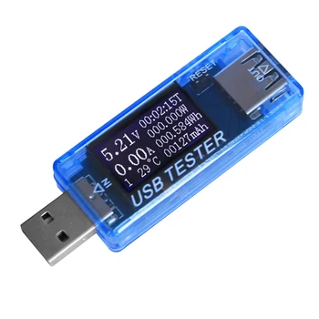 Įrankiai Detektoriaus Srovės Ir Įtampos Testeris LCD Daugiafunkcinis Skaitmeninis Elektros Galia Rodo Dabartinę USB