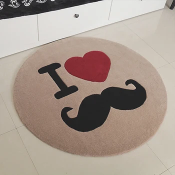 Asmeninį užsakymą nauja banga prekės kilimų apvalus kilimas słomianka miegamojo lovos kompiuterio kėdė kilimėlis kilimas aš myliu logotipas storio akrilo