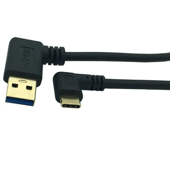 Tipas-C Šoninio Lenkimo Nešiojamas Duomenų Kabelis,3.1 C Tipo Male į USB 3.0 Vyrų Mokestis Duomenų Kabelis