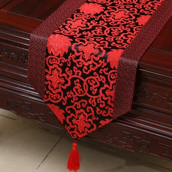Damask staltiesė Kinijos kaimo gerovei laimingas porceliano lova Tango stilius klasikinis bėgikas brezento medžiaga runner