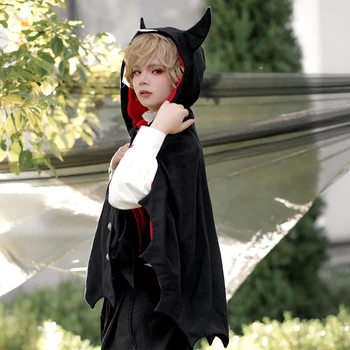 Helovinas saldus lolita gpgb kailis rudens žiemos tirštėti apsiaustu japonijos kawaii girl kasdien skara gothic lolita paltas loli cosplay