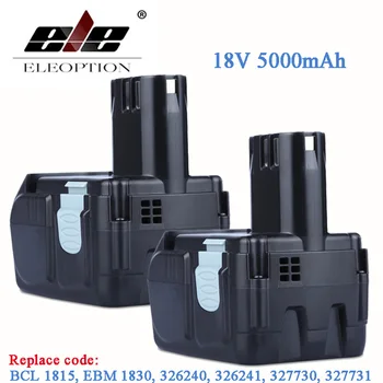 2VNT/Daug 18V 5000mAh Li-ion Baterija HITACHI BCL1815 BCL1830 EBM1830 Įkrovimo Galios Įrankis Battey