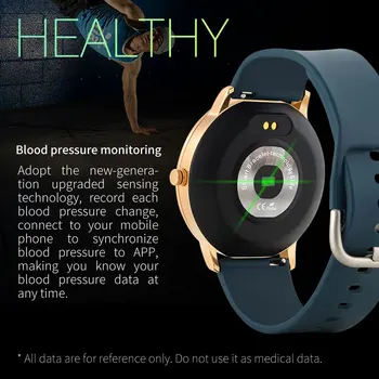 Pilnas Touch Smart Žiūrėti T9 Kūno temperatūra, Sporto Širdies ritmo Monitorius Apyrankę Fitness Tracker Ragina Muzikos Valdymas Spalvotas Ekranas