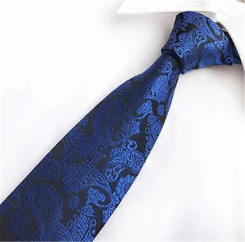 SCST Nauja Gravata Classic Paisley Gėlių Spausdinti Mėlyna Ryšius vyriški Kaklaraiščiai Mens Vestuvių Necktie Šilko Kaklaraištis Slim Cravate TA095