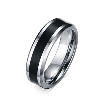 Naujas atvykimo 6mm volframo plieno lašas klijų žiedas išskirtinį, aukščiausios kokybės vyrai piršto žiedą bijoux mados dalyvavimas vestuvių dovana
