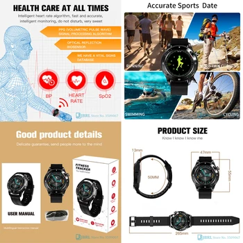 2021 Smart Watch Vyrų Sporto Smartwatch Vandeniui Fitneso Apyrankės, Skirta 