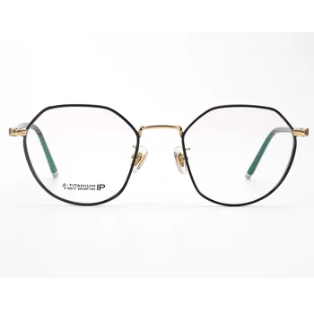 Nauja tendencija rafinuota retro akiniai, rėmeliai gryno titano ultra light trumparegystė akinių rėmeliai