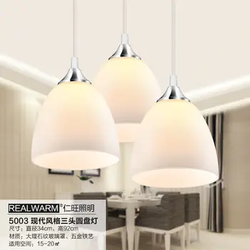 Restoranas šviesos liustra puošia trys LED lempos, modernus minimalistinio kambarį lempos miegamojo lempa sielovados Continental