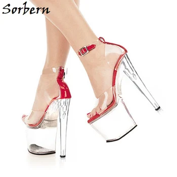 Sorbern Organinio Stiklo Aukštakulnius Sandalus Platforma Vasaros Bateliai Moterims Čiurnos Dirželis Dizaineris Savo Spalvą Atidaryti Tne Mados Dydis 10 Sandalai