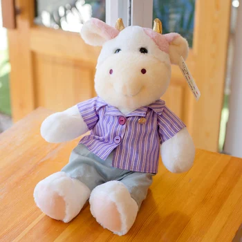 1pcs 30/40cm Mielas bull lėlės talismanas pliušinis žaislas pora karvių vestuvių naujųjų metų lėlės dovana