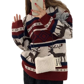 Naujas Moterų Džemperis Moterims Žiemos Megztinis Mezgimo Overszie Ilgomis Rankovėmis Mergaitėms Viršūnes Laisvi Megztiniai Megzti Viršutiniai Ploni Sexy