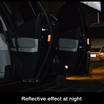 OVERE 4Pcs Automobilių durų lipdukai Dieną Naktį Atspindintis saugumo įspėjimas Seat Leon Ibiza 