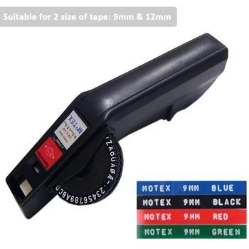 Įspaudas E-5500B motex Vadovas Etikečių Spausdintuvas su 5 juostos plastiko užrašu mašina 3D įspaudas 9/12mm etiketės juosta juoda