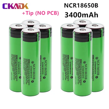 20PCS 18650 Ličio Įkraunama Baterija, Originalus NCR18650B 3.7 v 3400mah 18650 Baterija Žibintuvėlio Baterijos (NR. PCB)