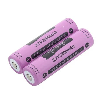 Nauji 2vnt 18650 baterija 3.7 V 3800mAh Įkrovimo Liion Akumuliatoriaus Led žibintuvėlio baterijos 18650 baterijos Didmeninė +USB įkroviklis