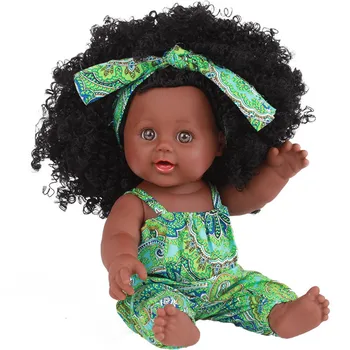Juoda kūdikių lėlės pop green Afrikos! 12 colių atgimsta silikono vinilo 30cm naujagimių poupee boneca kūdikių minkštas žaislas mergaitė vaikas todder 5.30