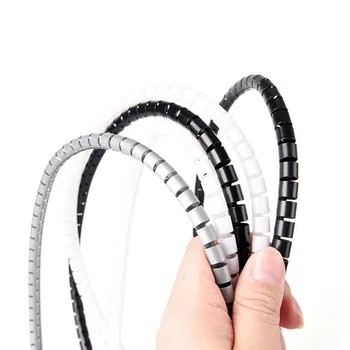 1pc 1m 10/25mm Kabelis Spiral Wrap Tvarkinga Laido Viela Laminavimo Staklės Saugojimo Organizatorius Įrankis kabelių valdymą