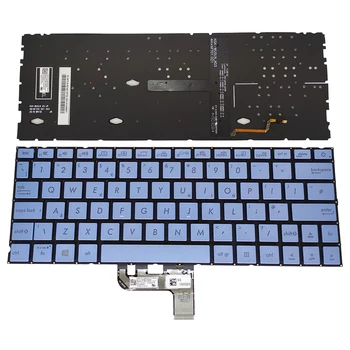 OVY UK Pakeisti klaviatūras ASUS zenbook 13 UX334 UX334FL UX334FA GB Britų Šviesiai mėlynos spalvos apšvietimu ir klaviatūros 0KNB0-162DUK00 Naujas