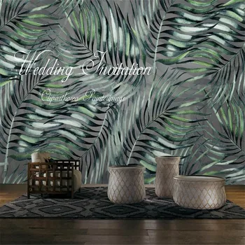 Milofi užsakymą 3D tapetai, freskos Šiaurės paprasta tropinių augalų bananų lapų kambarį miegamasis fone sienų apdailai wallpap