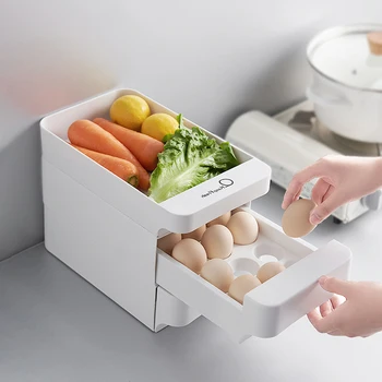 045 Multi Didina stalčių tipas šaldytuvas talpinimo vaisių ir daržovių šviežių kiaušinių dėžutės maisto konteinerį