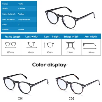 Carfia Prekės Dizaineris akiniai retro blokuoti bule šviesos Akiniai Skaitymui Išmanųjį telefoną PC Gamer siūlo nuostabų spalvų enhancemen