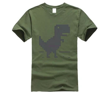 Pikselių Dinozaurų Marškinėliai IT Minios Marškinėliai Vyrams Marškinėlius Geek Tee Vyrų ir Moterų Spausdinti Atsitiktinis Gabalas Medvilnės Trumpas Viršūnių O-kaklo Reguliarus