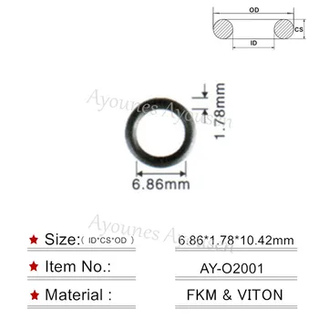Didmeninės Degalų Įpurškimo Guminis sandarinimo žiedas 6.86*1.78 mm Honda Automobilio Pakeitimo (AY-O2001)