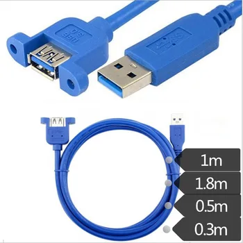 USB3.0 vyrų ir moterų ilgiklis su varžto skylę USB3.0 ilgiklis su ausys gali būti nustatytas