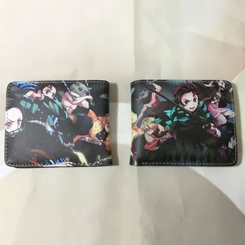 Anime Piniginės Demon slayer Kamado Tanjirou kortelės, piniginė su moneta kišenėje kortelės turėtojas