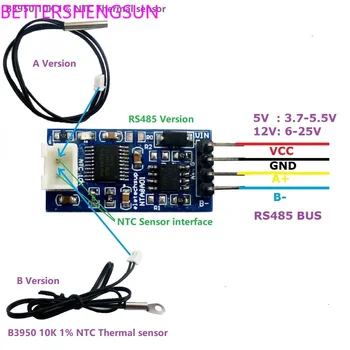 10K 3950 NTC temperatūros jutiklis RS485 MODBUS RTU serijos nuotolinio įsigijimo modulis PLC
