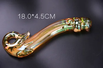 Karšto Aukso dangtis stiklinis analinis kaištis dilatador analinis stiklinis dildo prostatos masažas užpakalis kištukai stiklo analinis žaislai poroms