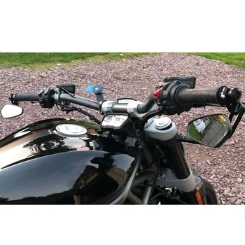 1Pair 7/8Inch 22mm Universalus Motociklas Aliuminio išoriniai Juoda Rankena Juosta Pabaigos Šoniniai galinio vaizdo Veidrodėliai