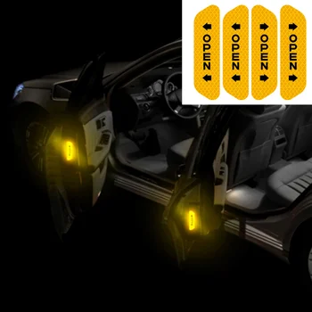 4Pcs Automobilio Duris Saugos Perspėjimo Ženklas ATIDARYTI šviesą Atspindintys Lipdukai Mini Cooper R52 R53 r55 toksiškas gyvūnijai R56 R58 R59 R60 R61 Paceman Tautietis