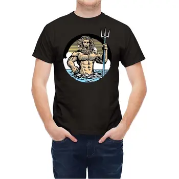 Gamtos Humoro Jūros Dievas, graikų Panteonas Poseidonas T-shirt Vyrams dydis S-3XL Standartas Protingas, Aukštos Kokybės, Nemokamas Pristatymas
