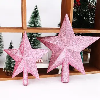 15cm Žvaigždė Kalėdų Eglutė Topper Blizgučiai Kalėdų Medžio Apdaila Šalies Namų Dekoravimo Kalėdų Eglutė Viršuje Penkerių-pažymėjo Žvaigždutė