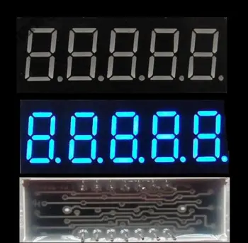 1pcs 0.36 colių, 5 skaitmenų led ekranas 7 seg segmento Bendro Katodo Mėlyna