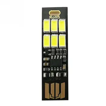 Mini Touch valdymas reguliuojamas LED USB Šviesos 1W už 5V Mobiliojo telefono įkroviklio, Stalinio Nešiojamojo kompiuterio, Planšetinio kompiuterio #822 Naujas