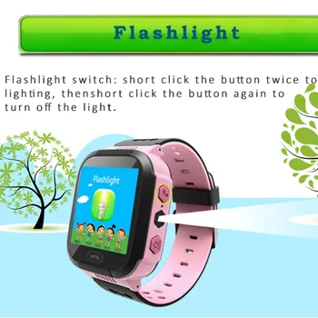 Naujas Smartwatch Vaikai Stebėjimo Žiūrėti laikrodis su žibintuvėlis Paramos SIM nuotolinio stebėti Elektroninių Tvora SOS Pagalbos
