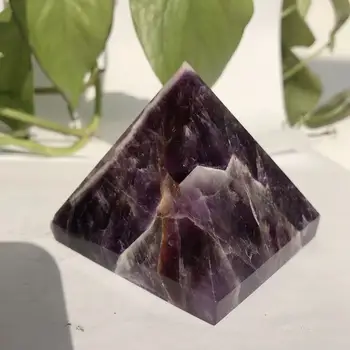 Unikalus gamtos svajonė ametistas piramidės energijos gijimas ekranas Reiki dovana
