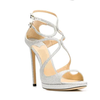BBZAI 2020 metų Vasaros mem sandalai naujas modelis moteris batai aukštos obcasie batų Seksualus moteriški bateliai 14CM Stiletto kulniukai Didelis 3-11 12