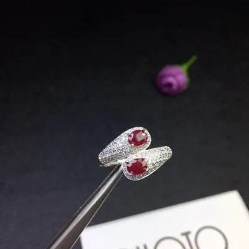 Nauja parduotuvė skatinti gamtos ruby lady žiedo spalva gera, 925 Sidabras Mozaikos sprogimo rekomenduojama