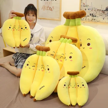 Naujas Huggable Kūrybos Bananų Pliušiniai Žaislai Mielas Vaisių Įdaryti Pagalvės Minkštos Sofos Pagalvėlių Mielas Lėlės Vaikams Mergaitės Gimtadienio Dovana