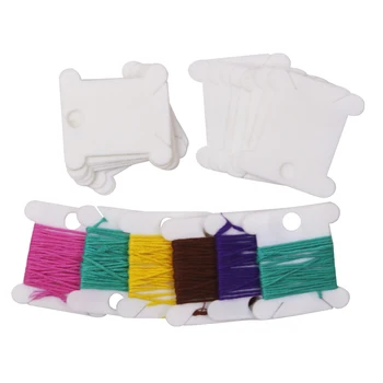 10-100 vienetų kryželiu spalvingas plastiko ritė vijurkas valdybos siuvinėjimo apdailos priemonė, siuvinėjimo siūlų ritės siuvinėjimo