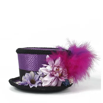 Moterims Gėlių Fascinator Mini Top Hat Plaukų Lady Įrašą Gotikos Pavarų Sparnus Laikrodis Drugelis Dekoravimui Apdangalai, Plaukų Accesso