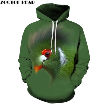 3D Spausdinimo Žalias Paukštis Hoodie Megztiniai Megztinis Harajuku Vyrų, Moterų Hoody Streetwear Kailis Rudens Žiemos Lašas laivas ZOOTOP LOKYS Naujas